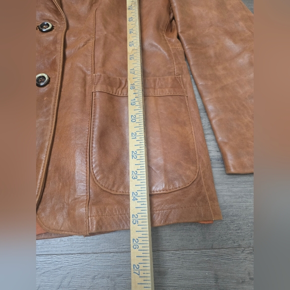 Sheep Mates Leather Womens Blazer Heritage Cottagecore Cabincore Streetwear - Picture 10 of 15